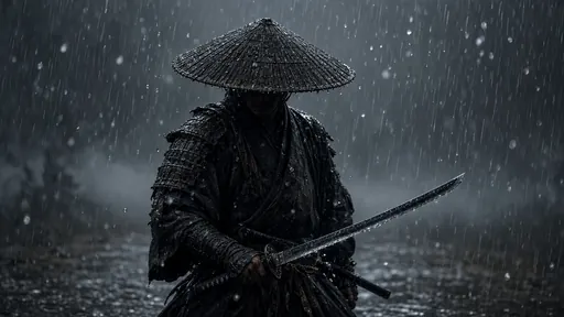 Rain-freeze samurai dolly-in (Seedance 2.0)